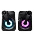 Parlante 3.5mm+USB para PC con leds RGB